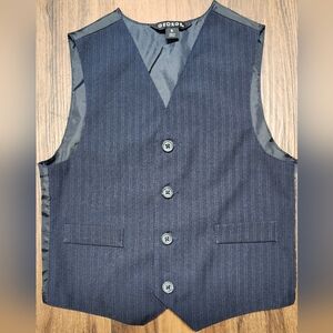 NWOT Little Boys Sz 5 George Four Button Pinstriped Vest w Two Faux Pockets